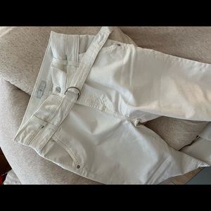 7 for All Mankind -High rise paper bag White Jean